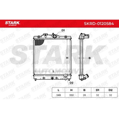 Radiator, Engine Cooling Stark SKRD-0120584 SKRD-0120584 - photo 7