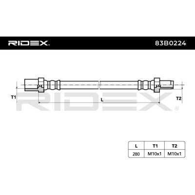 Brake Hose RIDEX 83B0224 83B0224 - photo 3