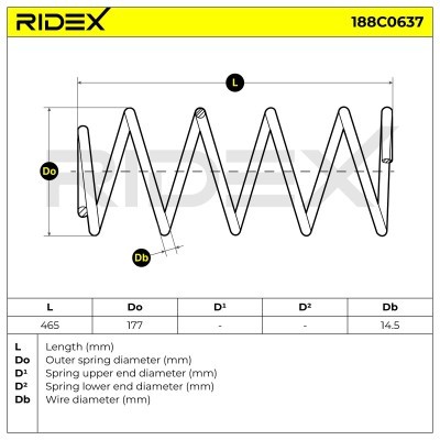 Suspension Spring RIDEX 188C0637 188C0637 - photo 5