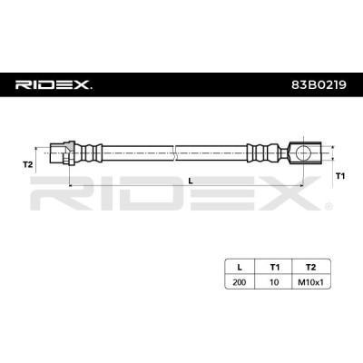 Brake Hose RIDEX 83B0219 83B0219 - photo 3
