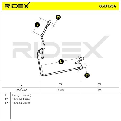 Brake Hose RIDEX 83B1354 83B1354 - photo 6