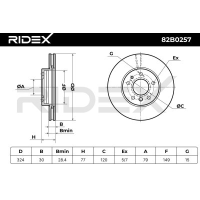 Brake Disc RIDEX 82B0257 82B0257 - photo 4