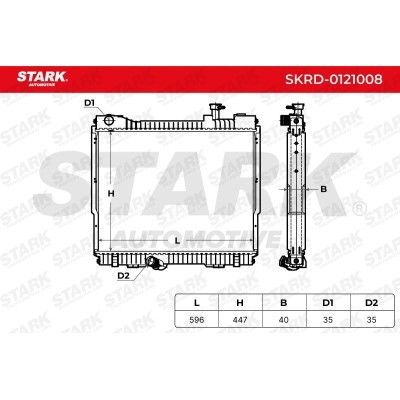 Radiator, Engine Cooling Stark SKRD-0121008 SKRD-0121008 - photo 8