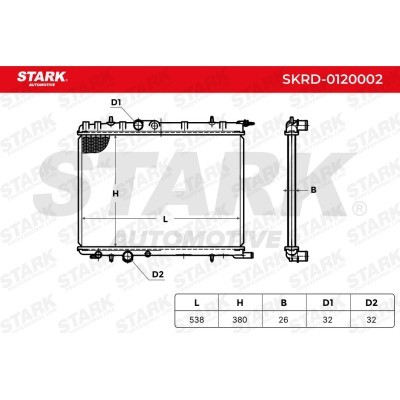 Radiator, Engine Cooling Stark SKRD-0120002 SKRD-0120002 - photo 4