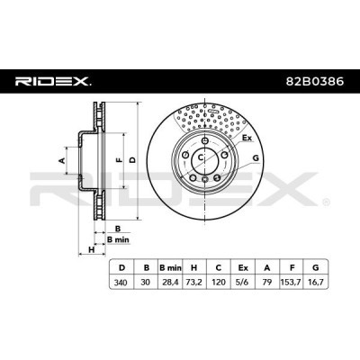 Brake Disc RIDEX 82B0386 82B0386 - photo 3