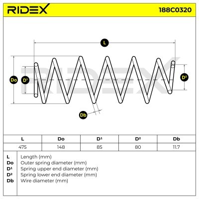 Suspension Spring RIDEX 188C0320 188C0320 - photo 5