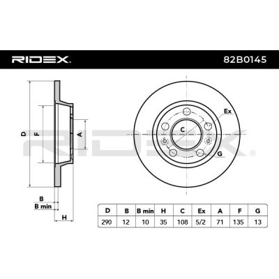Brake Disc RIDEX 82B0145 82B0145 - photo 4