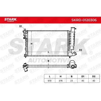 Radiator, Engine Cooling Stark SKRD-0120306 SKRD-0120306 - photo 6