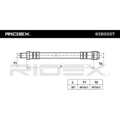 Brake Hose RIDEX 83B0057 83B0057 - photo 3