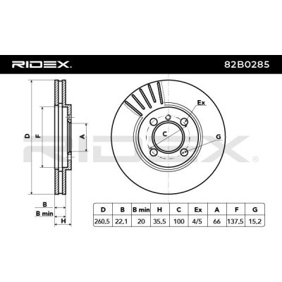 Brake Disc RIDEX 82B0285 82B0285 - photo 9