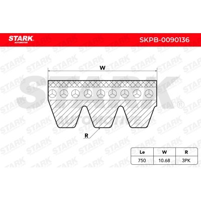 V-Ribbed Belt Stark SKPB-0090136 SKPB-0090136 - photo 2