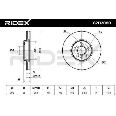Brake Disc RIDEX 82B2080 82B2080 - photo 7