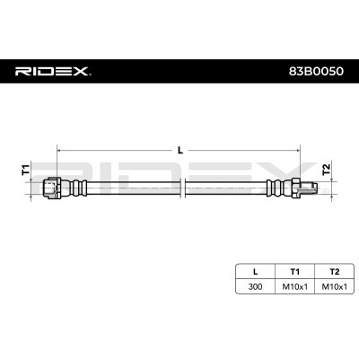 Brake Hose RIDEX 83B0050 83B0050 - photo 3