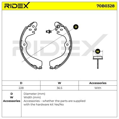 Brake Pads Set RIDEX 70B0328 70B0328 - photo 6
