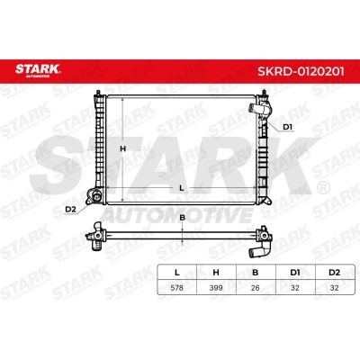 Radiator, Engine Cooling Stark SKRD-0120201 SKRD-0120201 - photo 4