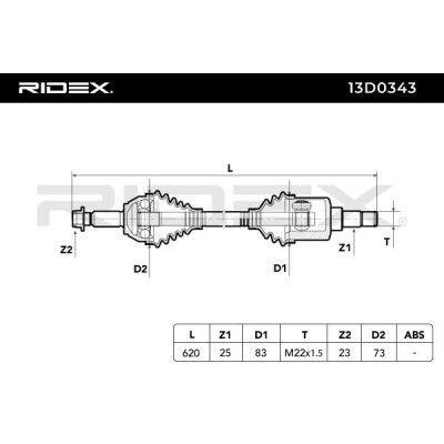 Drive Shaft RIDEX 13D0343 13D0343 - photo 6