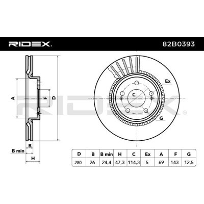 Brake Disc RIDEX 82B0393 82B0393 - photo 7