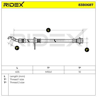 Brake Hose RIDEX 83B0687 83B0687 - photo 5