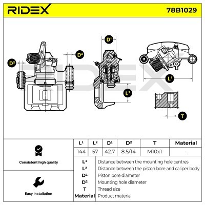 Brake Caliper RIDEX 78B1029 78B1029 - photo 3