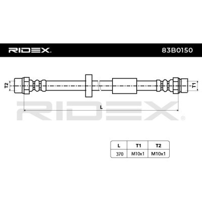 Brake Hose RIDEX 83B0150 83B0150 - photo 3