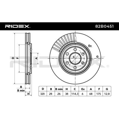 Brake Disc RIDEX 82B0451 82B0451 - photo 5