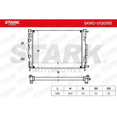Radiator, Engine Cooling Stark SKRD-0120193 SKRD-0120193 - photo 9
