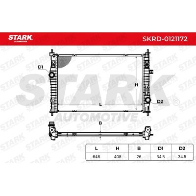 Radiator, Engine Cooling Stark SKRD-0121172 SKRD-0121172 - photo 7