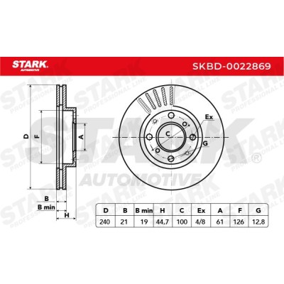 Brake Disc Stark SKBD-0022869 SKBD-0022869 - photo 5