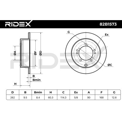 Brake Disc RIDEX 82B1573 82B1573 - photo 7