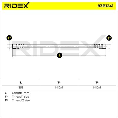 Brake Hose RIDEX 83B1241 83B1241 - photo 5