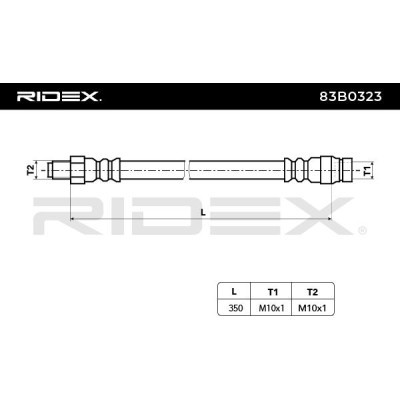 Brake Hose RIDEX 83B0323 83B0323 - photo 3