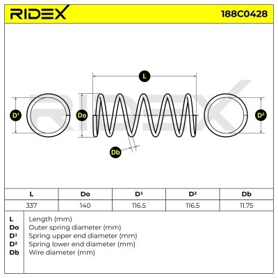 Suspension Spring RIDEX 188C0428 188C0428 - photo 5