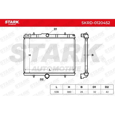 Radiator, Engine Cooling Stark SKRD-0120452 SKRD-0120452 - photo 3