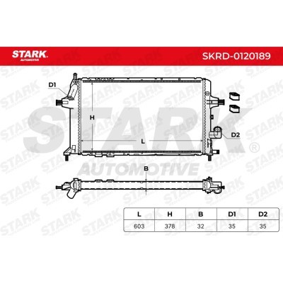 Radiator, Engine Cooling Stark SKRD-0120189 SKRD-0120189 - photo 4