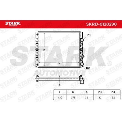 Radiator, Engine Cooling Stark SKRD-0120290 SKRD-0120290 - photo 3