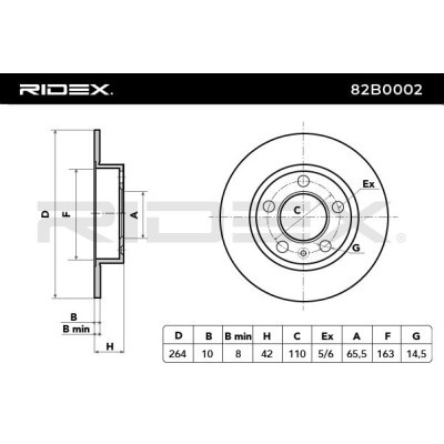 Brake Disc RIDEX 82B0002 82B0002 - photo 6