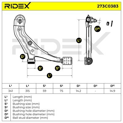 Control Arm RIDEX 273C0383 273C0383 - photo 6