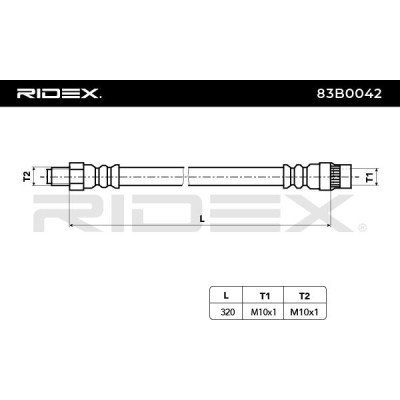Brake Hose RIDEX 83B0042 83B0042 - photo 3