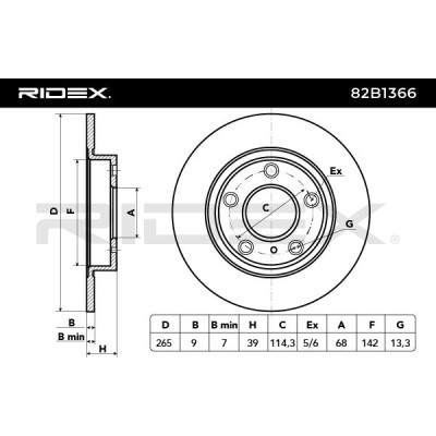 Brake Disc RIDEX 82B1366 82B1366 - photo 5