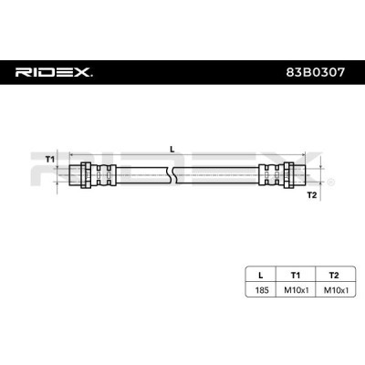 Brake Hose RIDEX 83B0307 83B0307 - photo 4