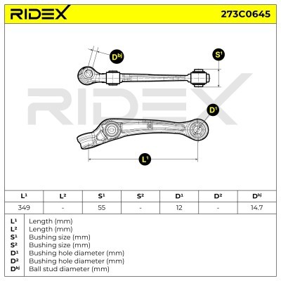 Control Arm RIDEX 273C0645 273C0645 - photo 13