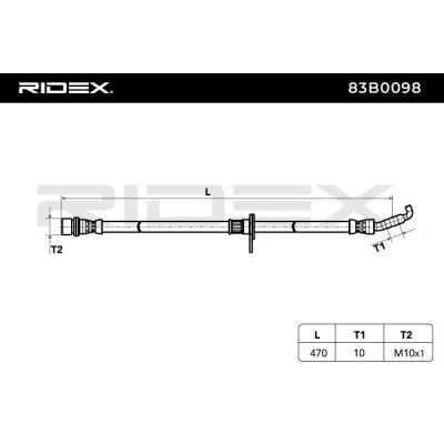 Brake Hose RIDEX 83B0098 83B0098 - photo 3