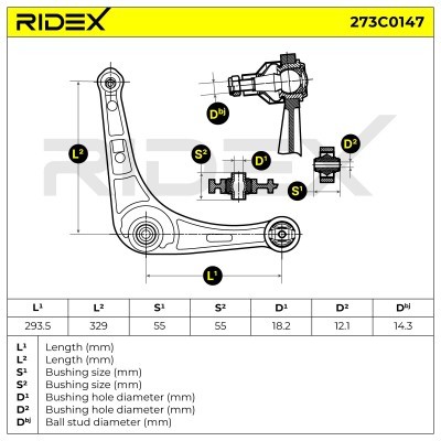 Control Arm RIDEX 273C0147 273C0147 - photo 8