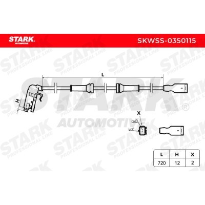 ABS Sensor Stark SKWSS-0350115 SKWSS-0350115 - photo 3
