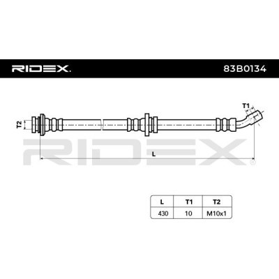 Brake Hose RIDEX 83B0134 83B0134 - photo 4