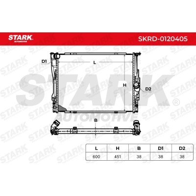 Radiator, Engine Cooling Stark SKRD-0120405 SKRD-0120405 - photo 4