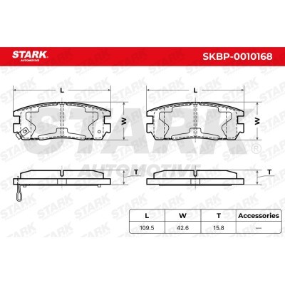 Brake Pads Set Stark SKBP-0010168 SKBP-0010168 - photo 3