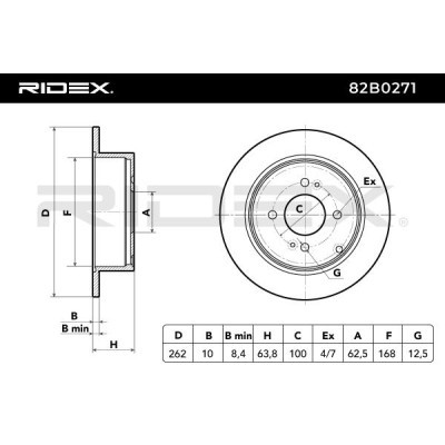 Brake Disc RIDEX 82B0271 82B0271 - photo 5