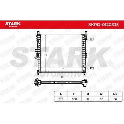 Radiator, Engine Cooling Stark SKRD-0120335 SKRD-0120335 - photo 5