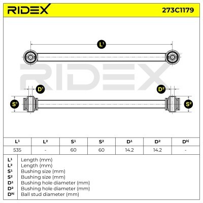 Control Arm RIDEX 273C1179 273C1179 - photo 5
